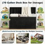 Outdoor Storage Box, Resin Deck Boxes Indoor and outdoor, Waterproof Storage - Image 2