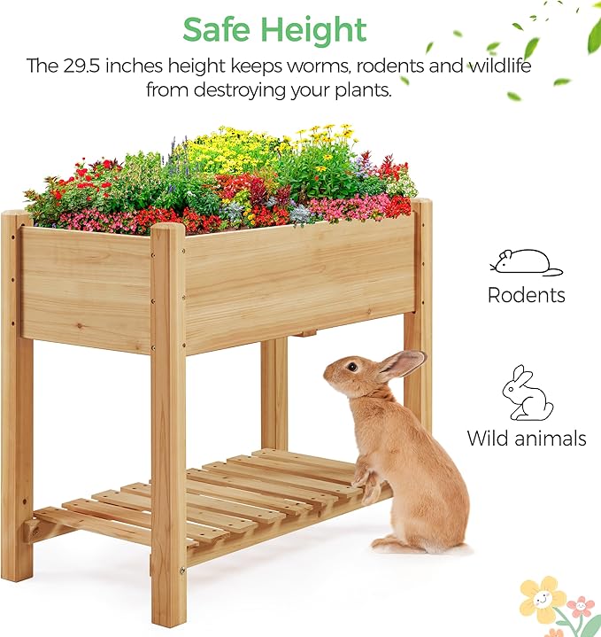 Yaheetech 34x18x30in Horticulture Raised Garden Bed 2pcs Planter Box - Image 7