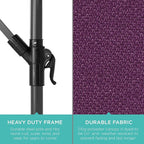Best Choice Products 10ft Offset Cantilever Hanging Market Patio Umbrella - Image 6