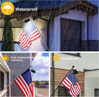 Solar Flag Pole Light, Bright White 6000k Flagpole Light Upgrade Solar Powered - Image 4