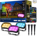 Govee Outdoor Tree Lights 3-Pack, RGBWIC LED Landscape Lighting, Outdoor Lights by Govee
