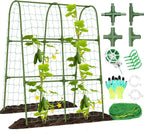 Cucumber Trellis for Raised Bed, Garden Arch Trellis for Climbing Plants Outdoor by tetutor