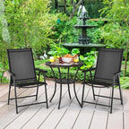 Giantex Set of 2 Patio Folding Chairs, Portable Outdoor Dining Chairs - Image 2