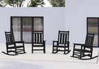 KINGYES Oversized Outdoor Rocking Chair Set of 4, All-Weather Patio Rocking - Image 9