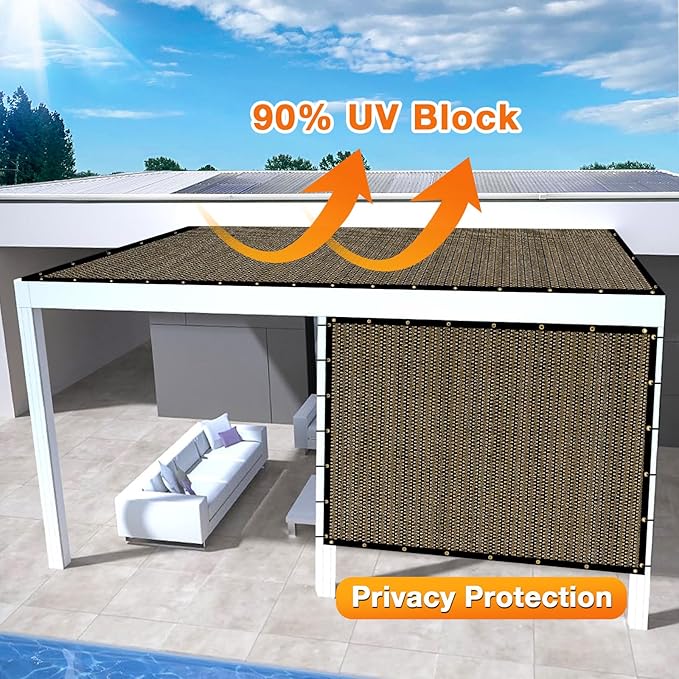 Artpuch Outdoor Pergola Shade Cover 9x23 FT Sun Shade Cloth - Image 3