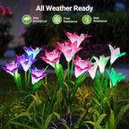 WdtPro Solar Outdoor Lights Garden Decorative 10 Pack, Waterproof Solar Garden - Image 4