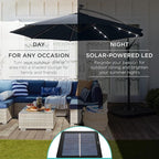 Best Choice Products 10ft Solar LED Offset Cantilever Hanging Market Patio - Image 3