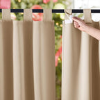 NICETOWN 2 Panels Patio Outdoor Curtainss 95 inch Long Waterproof by NICETOWN