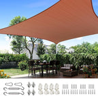 Quictent 20x16ft 185G HDPE Rectangle Sun Shade Sail Canopy 98% UV Block Outdoor by QUICTENT