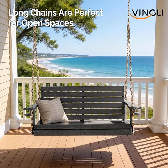 VINGLI Heavy Duty 1600 LBS HDPE Porch Swing Outdoor - Image 5