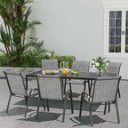 Patio Dining Chairs Set of 6, Outdoor Stackable Dining Chairs High Back - Image 6