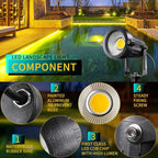 LED Landscape Lights, 5W 120V AC Outdoor Pathway Garden Yard Spotlight - Image 2