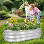 1MORE Galvanized Raised Garden Bed- Planter Garden Boxes Outdoor, Raised Beds - Image 8