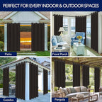 PureFit Outdoor Curtains for Patio Waterproof Weatherproof, UV Resistant - Image 5
