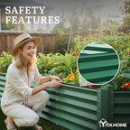YITAHOME 8x4x1.5 ft Galvanized Raised Garden Bed Kit, Large Metal Planter Box - Image 5