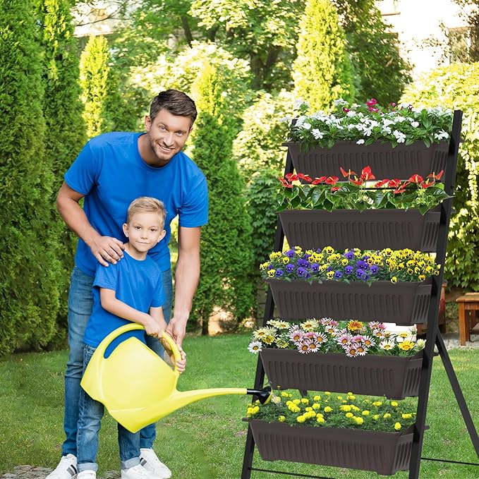 G TALECO GEAR Vertical Garden Planter, 5 Tiers Vertical Raised Garden Bed Metal - Image 5