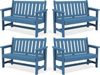 SERWALL Outdoor Bench, HDPE Outdoor Benches Weatherproof, 2-Person Garden Bench by SERWALL