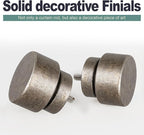 Retro Silver Curtain Rods for Windows 48 to 84 Inches Adjustable Length Heavy - Image 4
