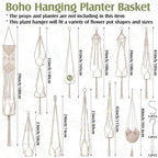 Hoteam 12 Pcs Macrame Plant Hangers Macrame Hanging Planters - Image 2