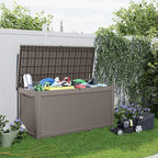320 Gallon Waterproof Outdoor Storage Box, Large Resin Deck Box, Lockable - Image 6