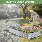 4 Pack Raised Beds for Gardening, Corrugated Galvanized Steel Raised Garden Bed - Image 7