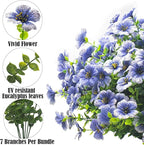 Artificial Fake Flowers for Outdoor Spring Decoration, 16 Bundles Faux Silk - Image 3