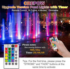 RGB Pond Lights with Timer, LED Underwater Submersible Colorful Landscape - Image 3