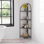 Crofy Foldable 4 Tier Corner Shelf, Metal Corner Plant Stand - Image 6