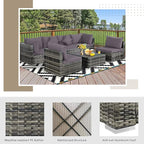 Tangkula 7 Pieces Wicker Patio Furniture Set, All-Weather Outdoor Rattan - Image 6