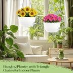 2 Pack 10 Inch Self Watering Hanging Planters - Image 2