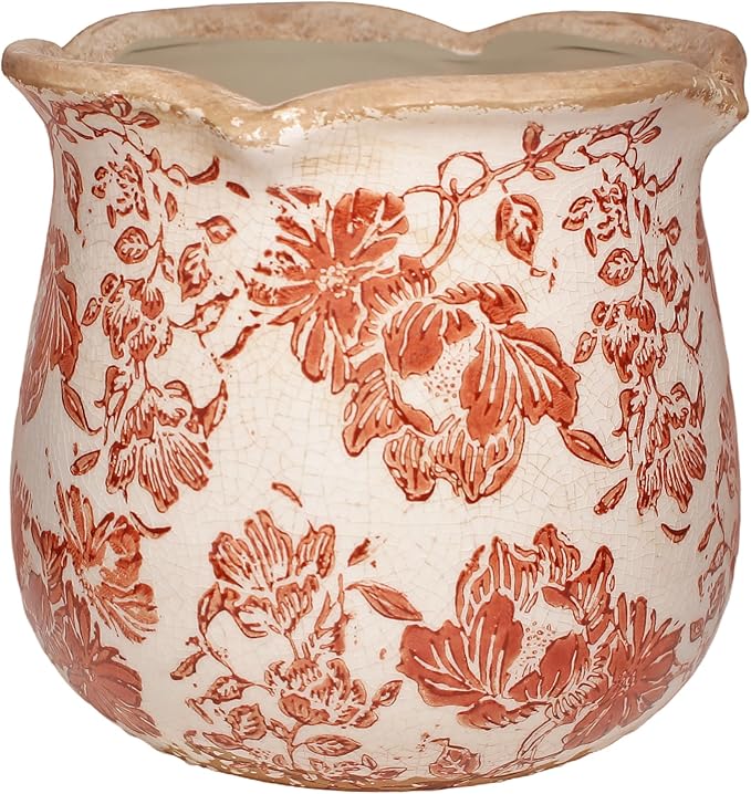 Country Farmhouse Planters for Spring Decor, 6.11 Inch Vintage Distressed by XiaanJiaju