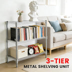 Xcity Storage Shelves, 3 Tier Heavy Duty Metal Shelving Unit, 1200 LBS Capacity - Image 3