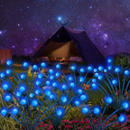 Kohlrabi Solar Garden Lights Outdoor, 6 Pack 60 LED Blue Firefly Lights - Image 6