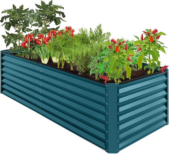 Best Choice Products 8x4x2ft Outdoor Metal Raised Garden Bed, Deep Root Planter by BestChoiceProducts