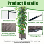 Raised Garden Bed with Tomato Planter Cage, 50.4" Self Watering Tomato Planter - Image 3