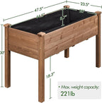 Yaheetech 2pcs Raised Garden Bed 48x24x30in Elevated Wooden Horticulture - Image 3