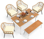 DWVO Patio Table Rectangle 59"x34.2", Patio Dining Table - Image 9