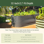 32" Extra Tall Raised Garden Bed Kits, 3.5 x 5 x 2.7ft Raised Planter Box - Image 5