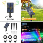Solar Pond Lights, 18 LED Super Bright RGB LED Underwater Spotlights Color - Image 4