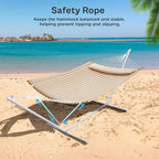 SUPERJARE Hammock with Stand, 2 Person Heavy Duty Hammock with Padded Cotton - Image 5