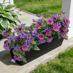 Fake Artificial Flowers for Outdoors Decoration, 4 Bundles Silk Faux Spring - Image 3
