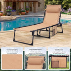Folding Chaise Lounge Chair - 400lb Capacity - Image 9