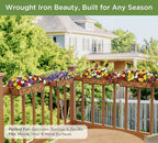 4pcs 24 Inch Window Deck with Coco Liner, Metal Hanging Flower Planter Window - Image 4