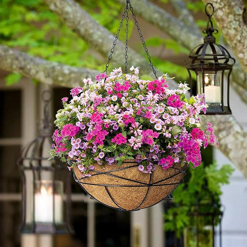 4 Pack 12 Inch Hanging Planters - Image 2