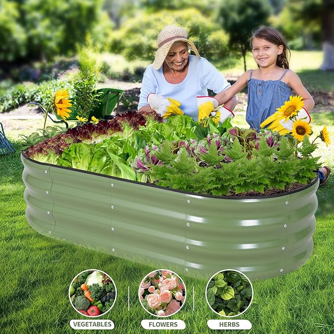 Galvanized Raised Garden Bed Outdoor- 2 Pcs Raised Beds - Image 7