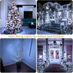 Cool White ⇋ Multicolor 66Ft 200LED Christmas Fairy Lights Plug in - Image 4