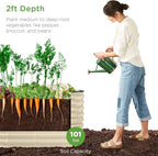 Best Choice Products 4x2x2ft Outdoor Metal Raised Garden Bed, Oval Deep Root - Image 2