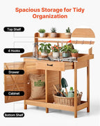 VEVOR Potting Bench Table, 3-in-1 Outdoor Gardening Wooden Workstation - Image 5