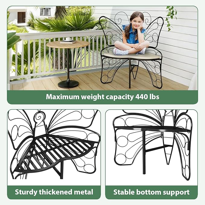 Butterfly Shaped Outdoor Bench, Butterfly Chair Butterfly Bench Outdoor - Image 8