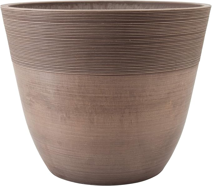 PSW Pot Collection FM35TP 14-inch Plastic/Stone/Wood Composite Large Ribbed - Image 2
